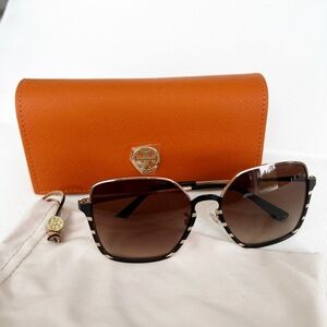 Tory Burch Wire Rim Oversized Sunglasses